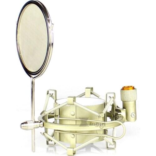 Suspension Spider Microphone Shock Mount Holder Shockproof Mic Stand Clip Isolation Wind Shield Filter For Superlux E205U CMH8