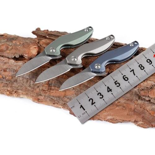 Portable knife titanium handle outdoor mini multifunctional folding knife portable key chain necklace fruit knife