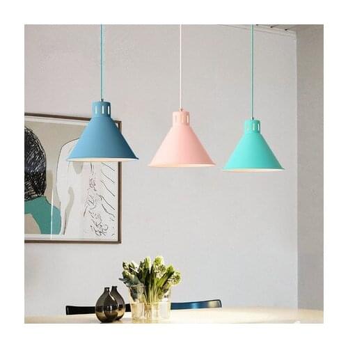 Nordic Pendant Lights For Home Lighting Modern Hanging Lamp Wooden Aluminum Lampshade LED Bulb Bedroom Kitchen Light 90-260V E27