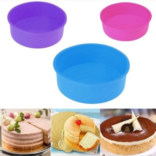 Random Color Silicone Cake Round Shape Mold Kitchen Bakeware DIY Desserts Baking Mold Mousse Cake Moulds Baking Pan Tools
