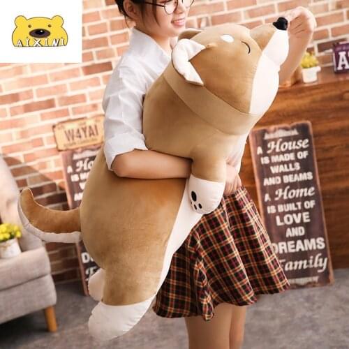 Dog Plush Shiba Cartoon Lying Plush Stuffed Dog Big Shiba Inu Dog Doll Lovely Animal Children Birthday Gift Corgi Plush Pillow