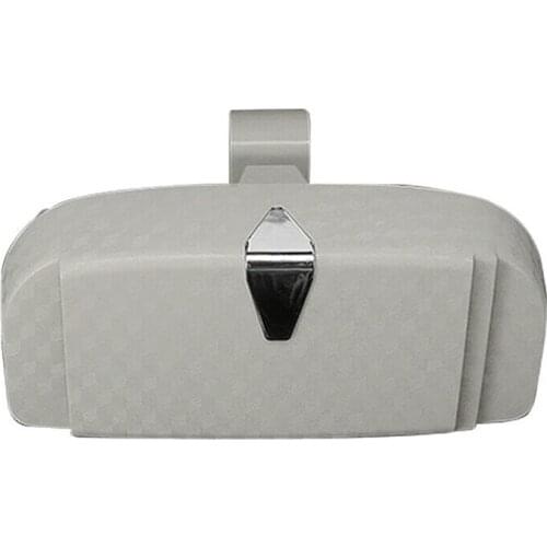 Sun Visor Clip-on Car Glasses Storage Pockets Universal Car Sunglasses Case Holder Solid Color Box For Glasses Accessories