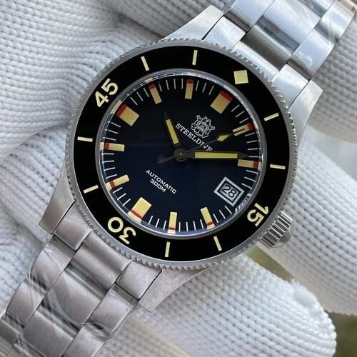 Steeldive SD1952T 316L Stainless Steel Case Japan NH35 Automatic Diver Watch 30ATM Waterproof Sapphire Glass Mens Dive Watch
