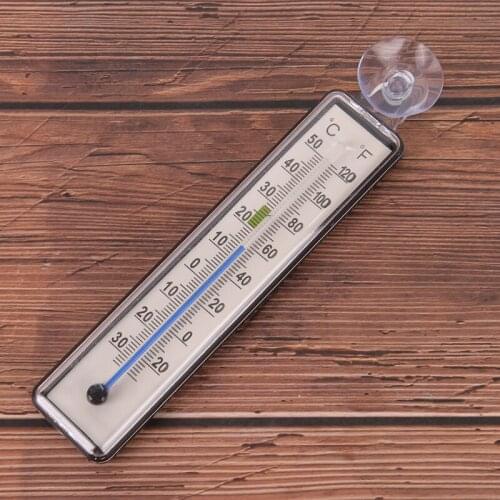 1pcs Glass Meter Aquarium Fish Tank Glass Water Temperature Thermometer With Nice Suction Cup New