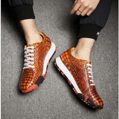 Xiaodaofengqing Men's Leather Sneakers