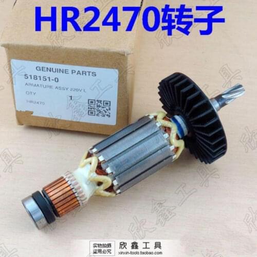 AC 220-240V Rotor Armature Original for MAKITA HR2470 HR2470F HR2460 HR2460F Rotary Hammer