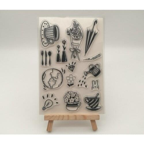 Life product coffe transparent stencil for DIY Scrapbooking photo album decorative sheets