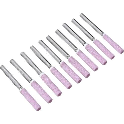 10PCS Chainsaw Sharpener Grinding Stone File 4/4.8/5mm Chains Saw Sharpening Set or Lawn Mower Chainsaw Parts Garden Tool