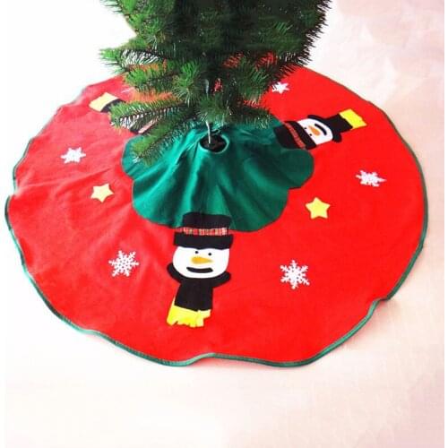 100cm Snowman,Snowflakes Christmas Tree Skirt 2020 Christmas Decorations For Home Xmas Tree Skirt Event Party Supplies Navidad