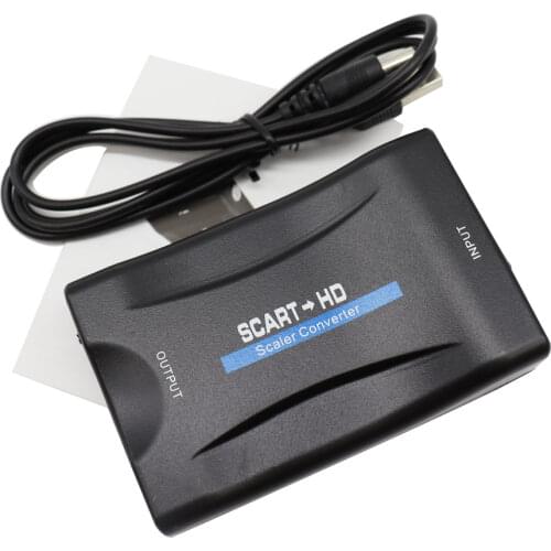 1080P SCART HDMI-Compatible Video Audio Converter USB Cable For HDTV Sky Box DVD Television Signal Adapter Upscale Converter