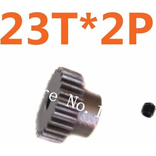 2pc/lot Motor Gear 23T HSP Spare Parts Upgrade Parts With Pinion Metal gear For TRAXXAS Himoto Redcat HPI RC Model Car Al