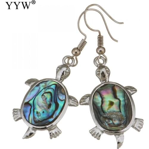 2018 New Natural Abalone Shell Earrings for Women Fashion Designer Inspired Turtle Large Statement Earrings Jewelry Wholesale