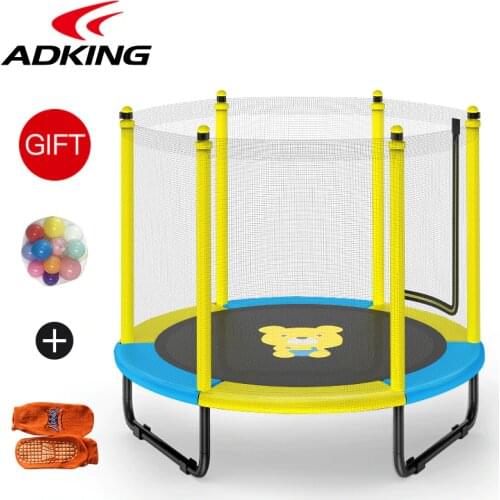 ADKING 59Inch Trampoline with Enclosure For Child Foldable Design, Indoor&Outdoor Exercise, Jumping Bed for kids Children’ Toy