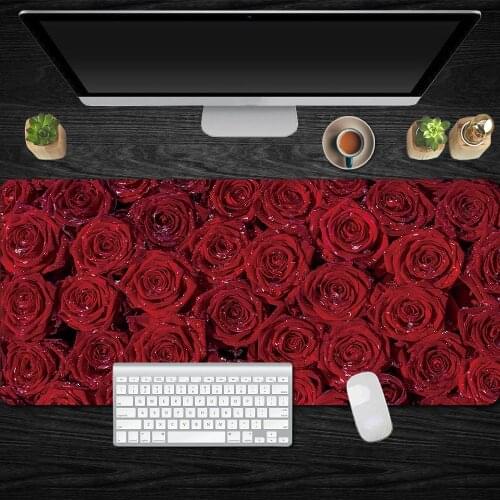 90x40 Rose Flower Design Mouse Pad Rubber Mouse Durable Desktop Mousepad Large Mouse Pad Keyboard Mat XXL Computer Gamer Carpet