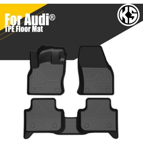Car Floor Mats for Audi A5 A7 Q3 Q5 Q7 Q8 TPE Rubber Waterproof Non-Slip Fully Surrounded Floor Refit Car Accessories Floor Mat