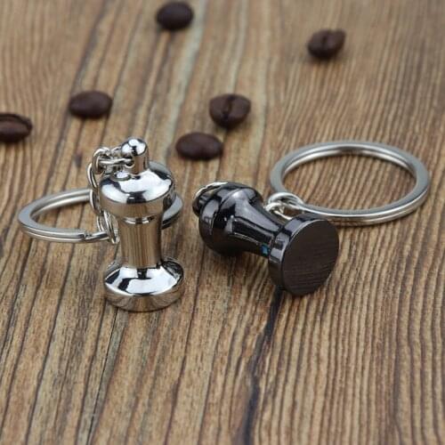 3d Creative Coffee Keychain Coffee Handle Keyring Pendant Portable Coffee Machine Pitcher Keyring Portable Coffeeware Accessorie