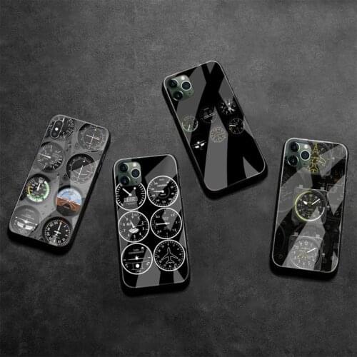 Aviation Aeroplane Helicopter Cockpit Phone Case Tempered Glass For iPhone 12 Mini 11 Pro XR XS MAX 8 X 7 6S 6 Plus SE 2020