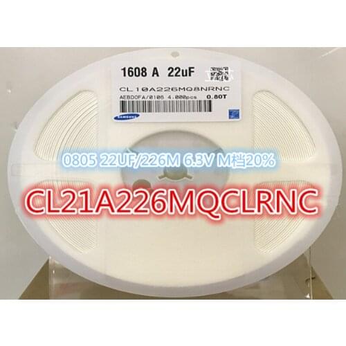 CL21A226MQCLRNC CAP CER 0805 22uF 226M ±20% 6.3V X5R Ceramic Capacitor 4000pcs Ceramic Capacitor