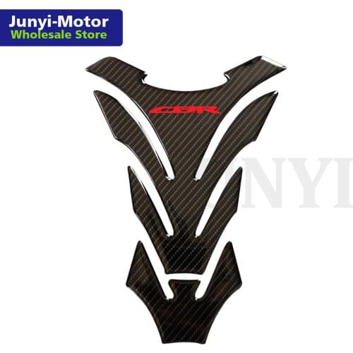 For Honda CBR 1000RR 600RR 500RR 650F Fuel Tank Pad Protector Sticker 3D Motorcycle Carbon Look Gas Oil Emblem Decal 500RR 250RR