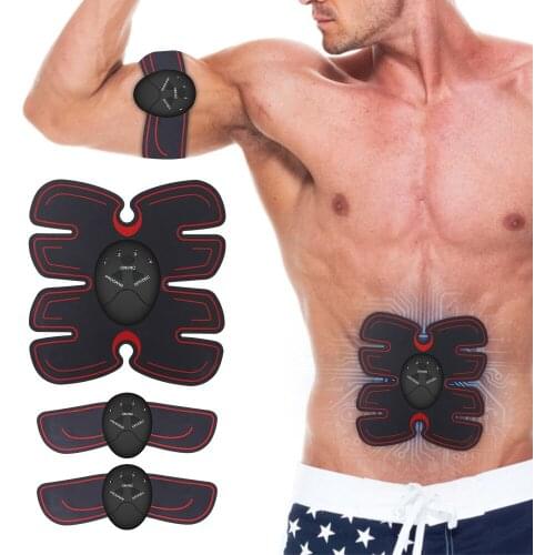 EMS Muscle Stimulator Trainer Stickers USB Rechargeable Fitness Body Shaping Massage Equipment Muscle Abdominal Trainer For Men