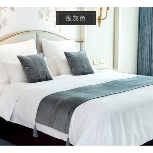 European-style home furnishings fabric hotel bed and breakfastroom bed flag bed end towel bed runner bed decoration