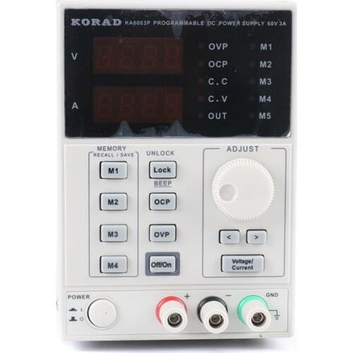 KORAD KA6003P High Precision Programmable Adjustable Digital DC POWER SUPPLY 60V/3A R232 And USB Connect Computer 220V