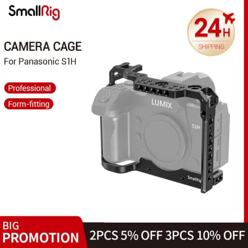 SmallRig S1H Cage for Panasonic S1H Camera W/ Cold Shoe Mount & Nato Rail Fr EVF Mount Microphone DIY Option Video Shooting 2488