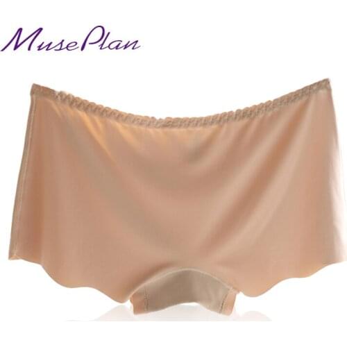 Hot Sale New Sexy Panties For Women Underwear Seamless Panties Boyshort Ice Silk Safety Panties Plus Size Free