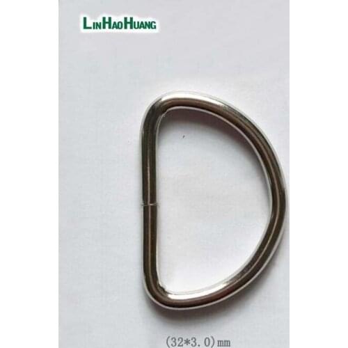Wholesale metal 1.25" & 1.5" iron D ring for bag,suitcase adjustable round ring buckle 2015070101