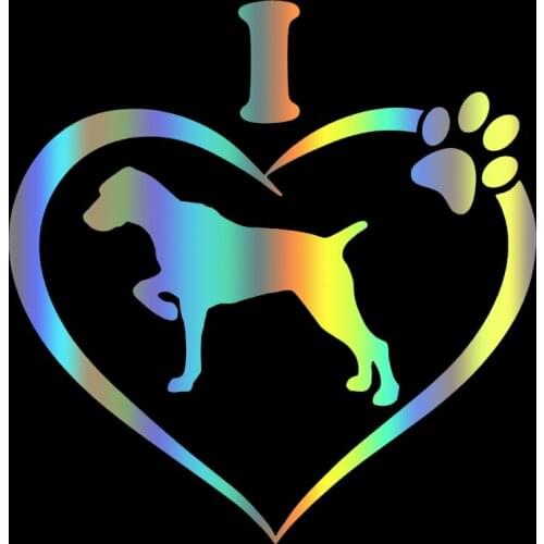 S51563 Various Sizes/Colors Car Stickers Vinyl Decal I Love My Pointer Dog Animal Motorcycle Decorative Accessories