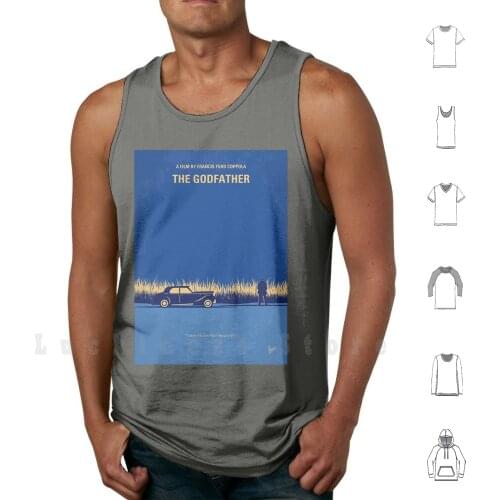 No686 - 1 - Godfather I Minimal Movie Poster tank tops vest 100% Cotton Godfather Francis Coppola Marlon Brando Al Pacino Don Vi