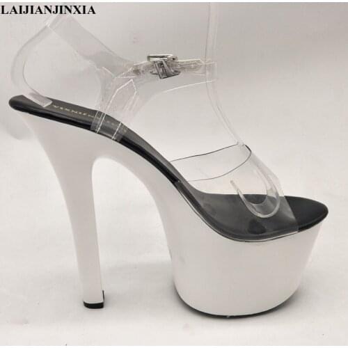 LAIJIANJINXIA New Sexy 17 CM High-Heeled Sandals Nightclub Dance Shoes Pole Dancing Shoes Model High Heels Womens Shoes