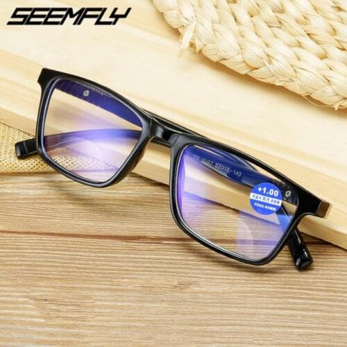 Seemfly Vintage TR90 Reading Glasses Women Men Presbyopia Eyeglasses Bifocal Near Far Hyperopia Eyewear +1.5 2.0 2.5 3.0 3.5 4.0