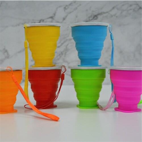Outdoor portable foldable multifunctional portable folding cup creative silicone Folding gel wash telescopic travel cup
