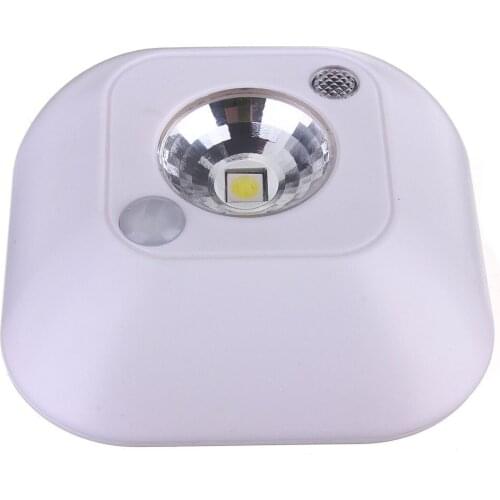 Retail) Infrared PIR Motion Sensor LED Ceiling Night Light Battery Powered Porch Lamp
