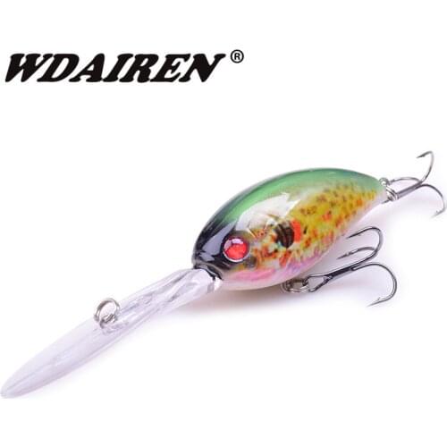 WDAIREN 11.5cm 18.5g wobblers Jerkbait Hard Bait Minnow Crank 6 Colors Fishing lures VMC hooks Bass Fresh Salt water tackle