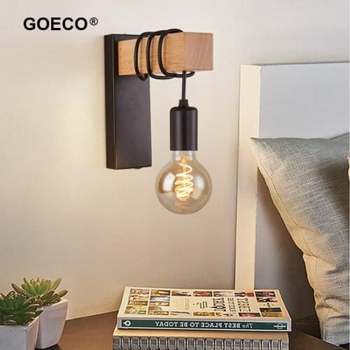 Nordic Wall Lamp Modern Iron Wood Wall Lights For Living Room Bedroom Bar Pared Stairs Home Decorative LED Fixture Lighting E27