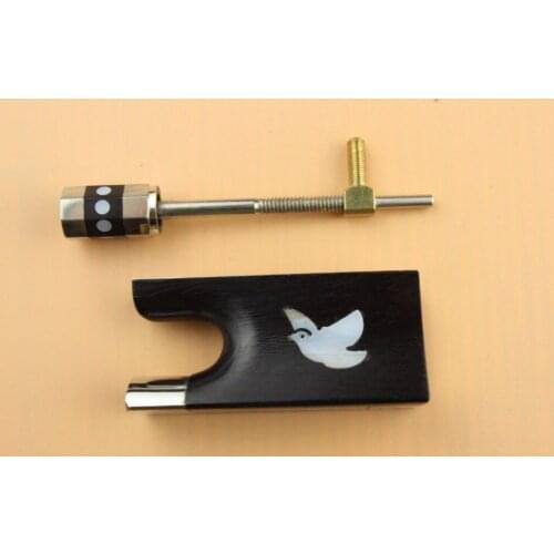 Ebony violin bow frog.4/4 violin bow accessories mosaic Birds