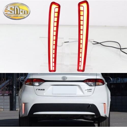 3-in-1 Functions LED Reflector Lamp Rear Fog Lamp Bumper Light Brake Light Dynamic Turn Signal For Toyota Corolla US 2019 2020