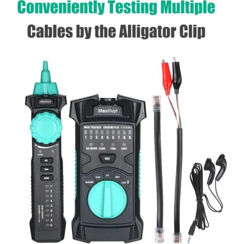 FY8169 Wire Tracker Network Line Finder RJ11 RJ45 Cable Tester Cable Line Checker Telephone Tester Checking with Flashlight