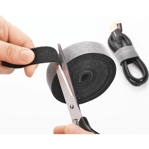Cable Strap Convenient Self-adhesive Nylon Roll Wire Tidy Fastening Tape for Office