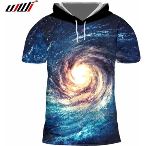 UJWI New Hoodies T-shirt Men T Shirt Paisley Galaxy Space 3D Print Harajuku Hip Hop Hooded Tshirt Unisex Brand Clothing 7XL