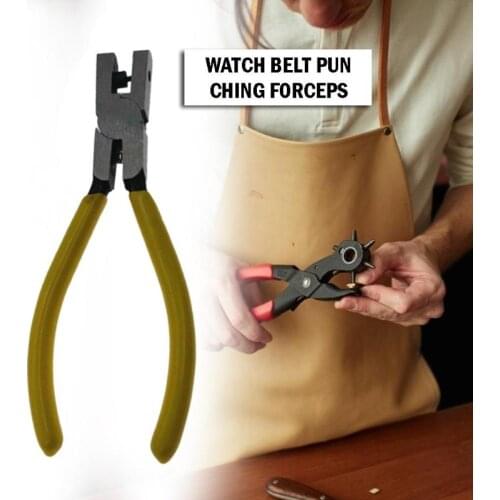 Universal Hand Leather Strap Watch Band Belt Punching Tool Punch Pliers Leather Hole Punch Puncher Leathercraft