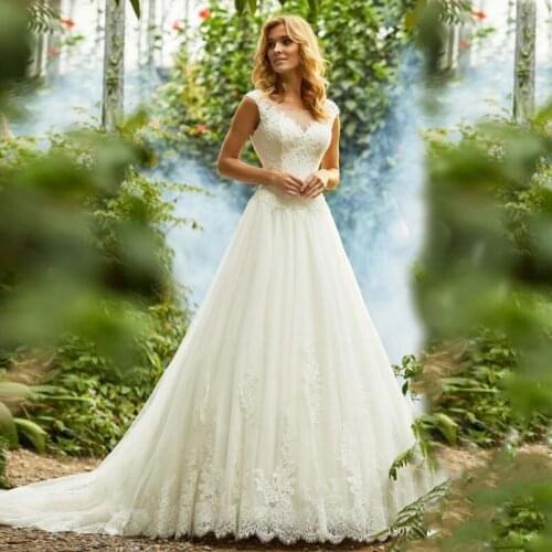 UZN Wedding Dresses With A Train