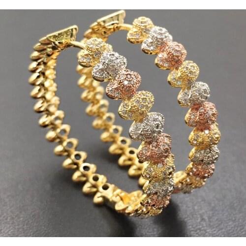 Vanifin Fashion Jewelry Exquisite Distinctive Big Ear Loops Micro Plated Luxury Wedding Earrings Neoteric Bridal Daily Best Gift