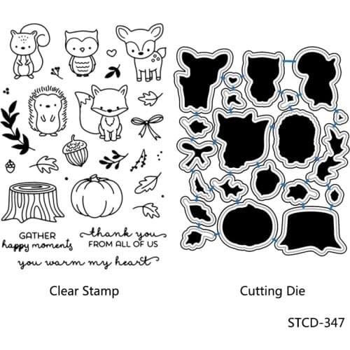 ZhuoAng Various Lovely Animals Fox Hedgehog Clear Stamps For DIY Scrapbooking/Card Making/Album Decorative Silicon Stamp Crafts