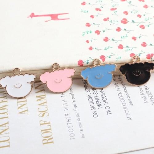 10pcs/lot Enamel Charm Smile&Cloud Jewelry Accessories Earring Pendant Bracelet Necklace Charms Zinc Alloy 20*24mm