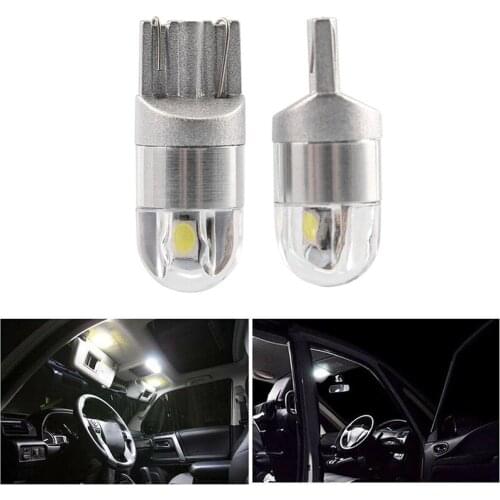 10PCS Super White T10 3030 2SMD LED HighPower Interior Light Bulb W5W 194 168 6W