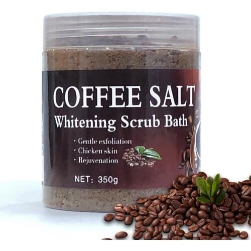 350g coffee sea salt Whitening scrub bath Deep Cleaning Exfoliating include caffeine Tighten skin