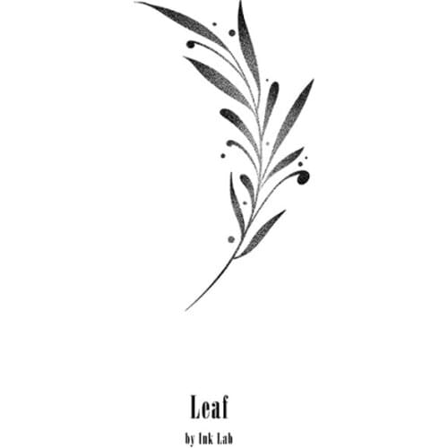 40MM×60MM bay leaf niche tattoo stickers waterproof men and women lasting fresh arm Lift